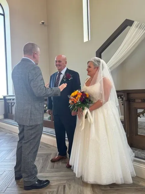 A guest photograph from Anna and Luke’s wedding, uploaded to their PixelParty album