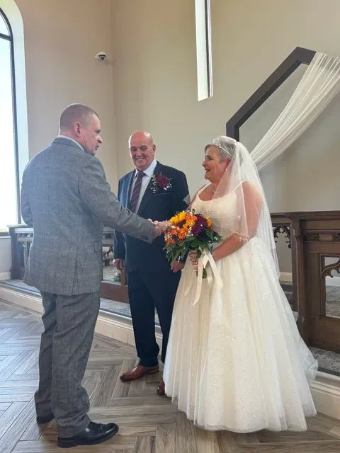 A guest photograph from Anna and Luke’s wedding, uploaded to their PixelParty album