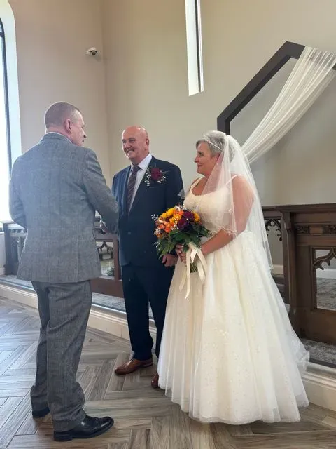 A guest photograph from Anna and Luke’s wedding, uploaded to their PixelParty album