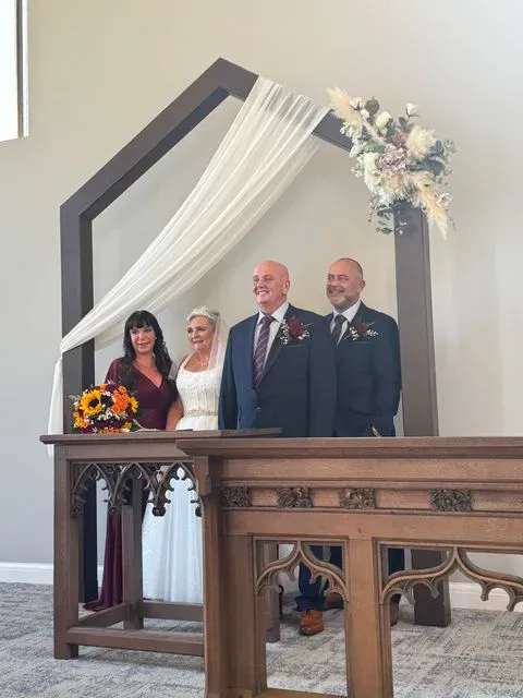 A guest photograph from Anna and Luke’s wedding, uploaded to their PixelParty album