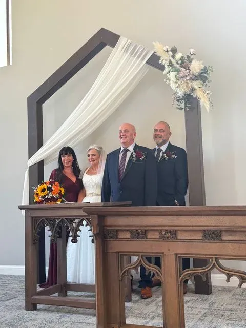 A guest photograph from Anna and Luke’s wedding, uploaded to their PixelParty album