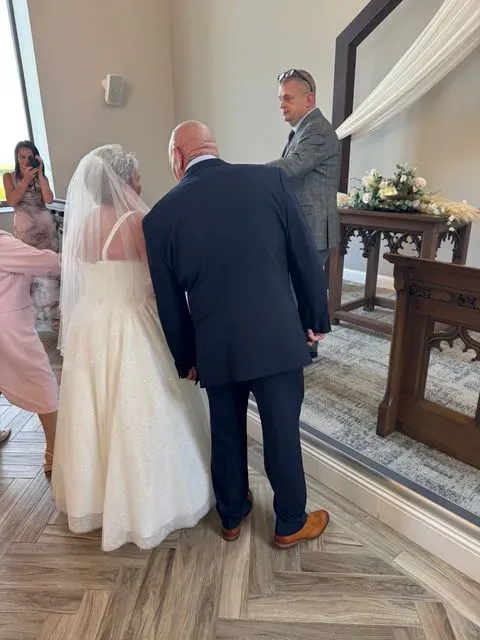 A guest photograph from Anna and Luke’s wedding, uploaded to their PixelParty album