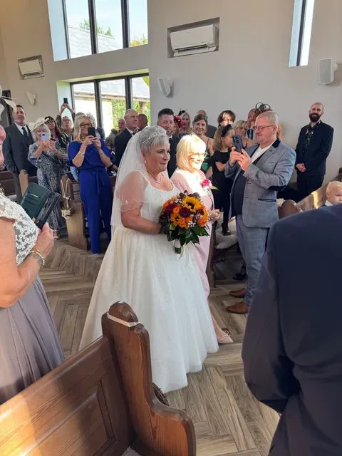 A guest photograph from Anna and Luke’s wedding, uploaded to their PixelParty album
