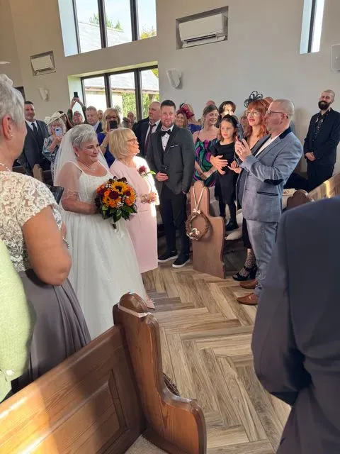 A guest photograph from Anna and Luke’s wedding, uploaded to their PixelParty album